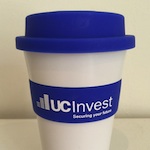 Drop in to UC Invest and collect your free UC Invest reusable coffee cup